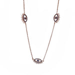 Load image into Gallery viewer, Rose gold plating Evil Eye Jewelry Set | Necklace &amp; Bracelet | Protection
