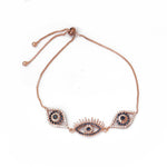 Load image into Gallery viewer, Rose gold plating Evil Eye Jewelry Set | Necklace &amp; Bracelet | Protection
