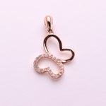 Load image into Gallery viewer, Rose Gold Plated Butterfly Pendant Necklace with CZ Stones for Women
