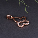 Load image into Gallery viewer, Rose Gold Plated Butterfly Pendant Necklace with CZ Stones for Women
