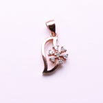 Load image into Gallery viewer, Rose Gold Plated Snowflake Pendant Necklace with CZ Stones for Women
