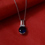 Load image into Gallery viewer, 925 Silver Sapphire Pendant Necklace for Women | Gift Jewelry
