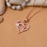 Load image into Gallery viewer, Rose gold plating Heart Hands Pendant Necklace | Gift for Her
