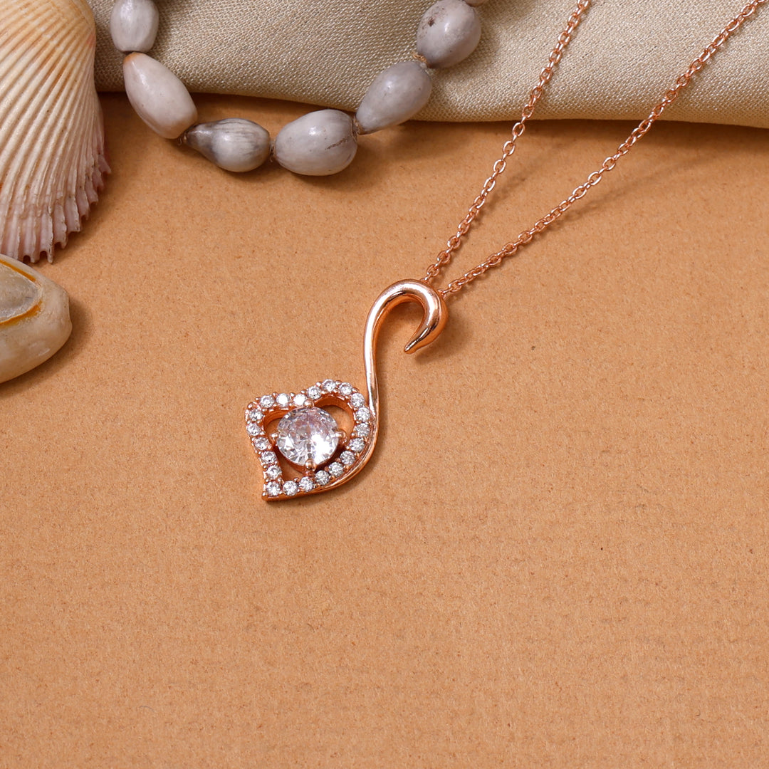 Rose gold plating Heart Pendant Necklace for Women | Gift for Her