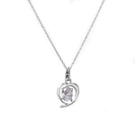 Load image into Gallery viewer, 925 Silver Heart Pendant Necklace with White Stone | Women's Gift
