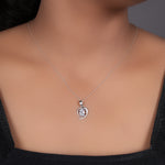 Load image into Gallery viewer, 925 Silver Heart Pendant Necklace with White Stone | Women's Gift
