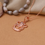 Load image into Gallery viewer, Rose gold plating Ganesh Pendant Necklace | Daily Wear for Women

