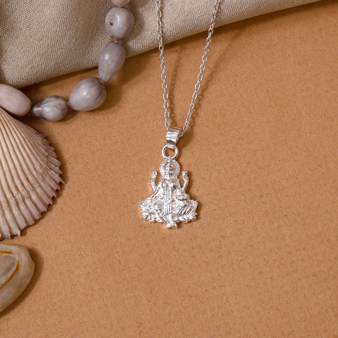 925 Silver Goddess Lakshmi Pendant Necklace for Women