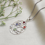 Load image into Gallery viewer, 925 Silver Tree of Life Pendant Necklace with Multi-Stone for Women

