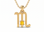 Load image into Gallery viewer, Scorpio Zodiac Necklace | Gold Plated 925 Silver with Yellow Cubic Zirconia
