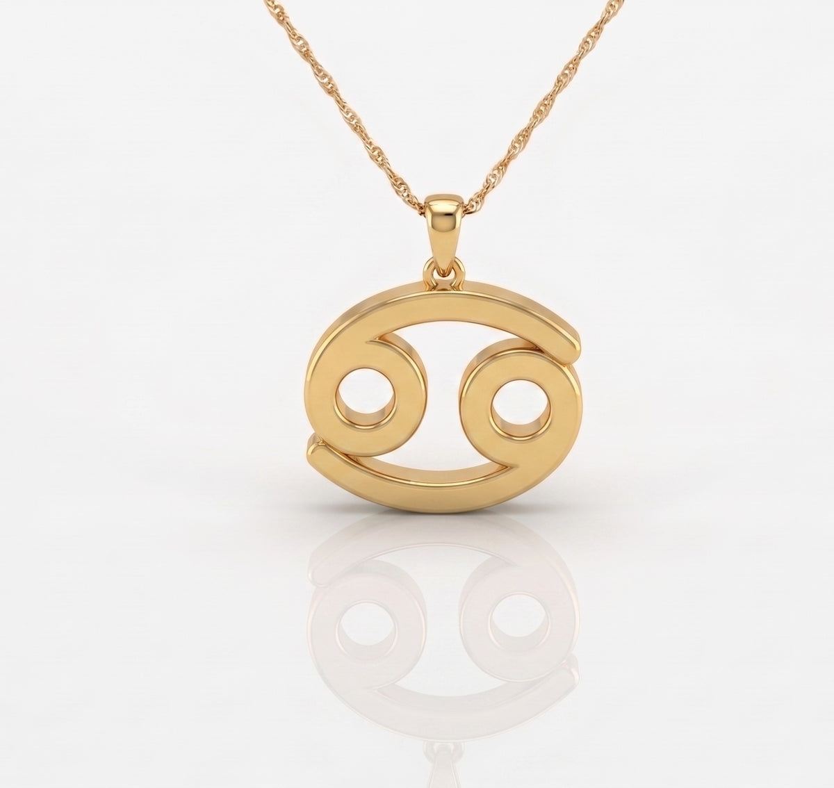 Cancer zodiac sign necklace gold plated 925 silver astrology jewelry