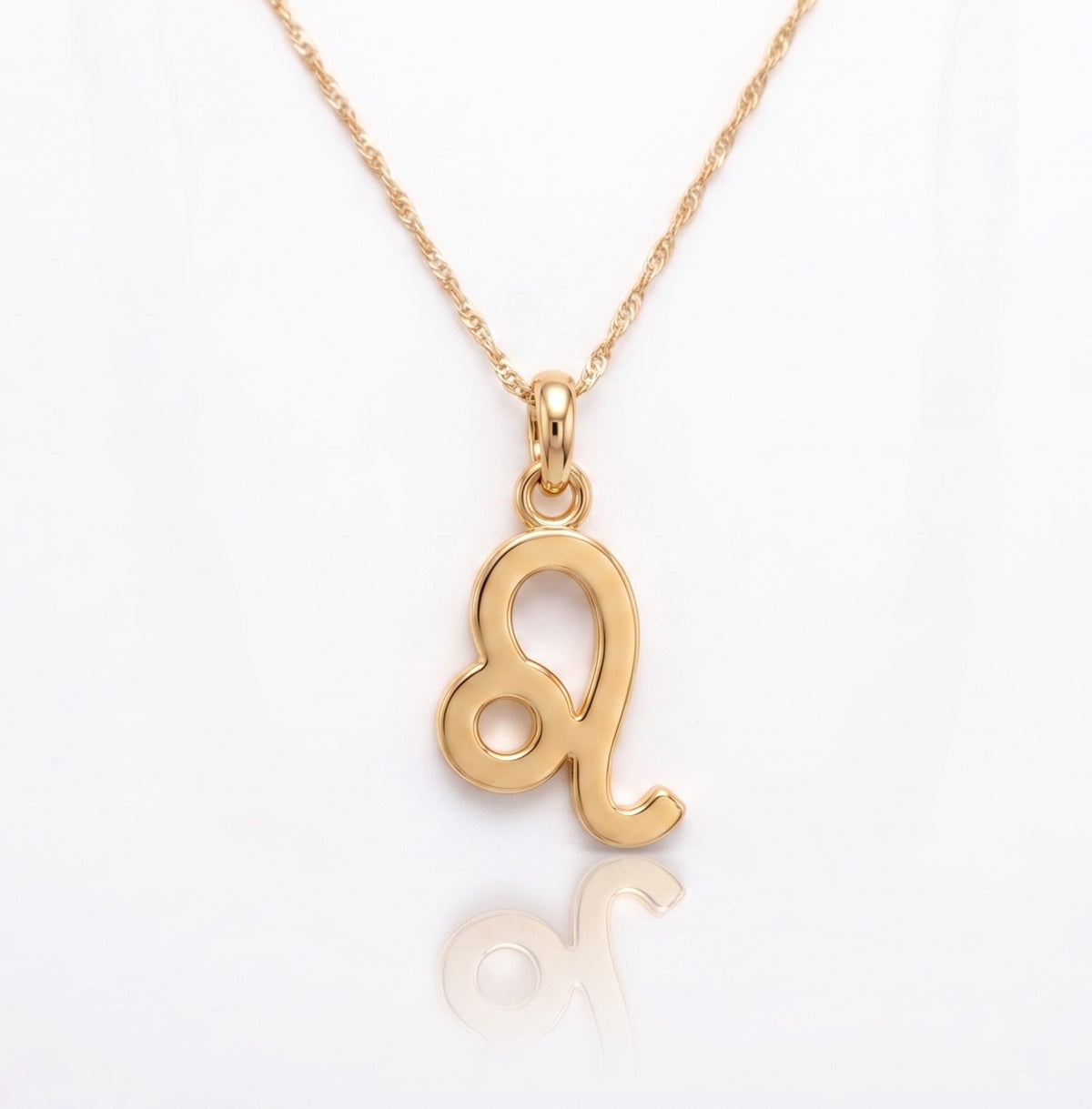Leo zodiac sign necklace gold plated 925 silver astrology jewelry