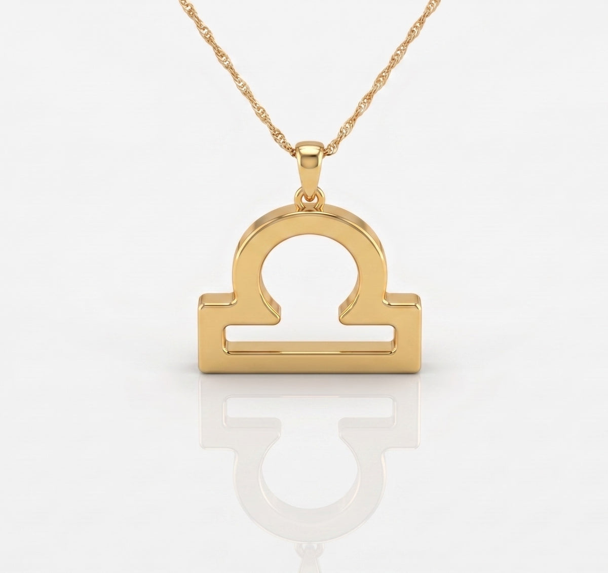 Libra zodiac necklace | gold plated 925 silver astrology pendant