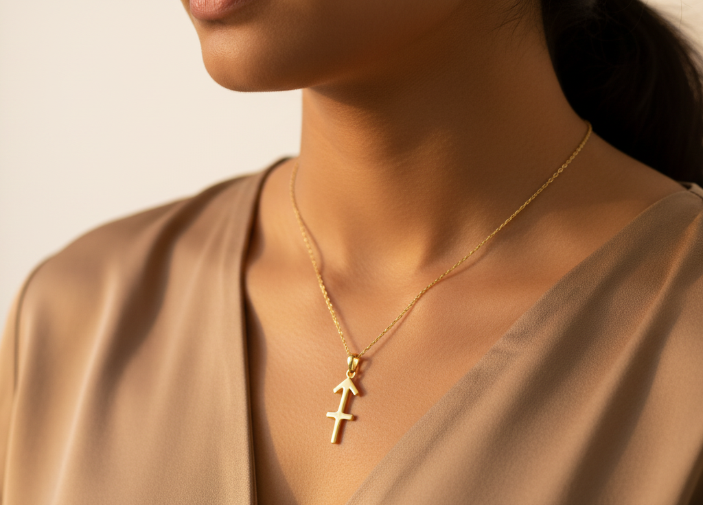 Sagittarius Zodiac Necklace | Gold Plated 925 Silver Astrology Pendant