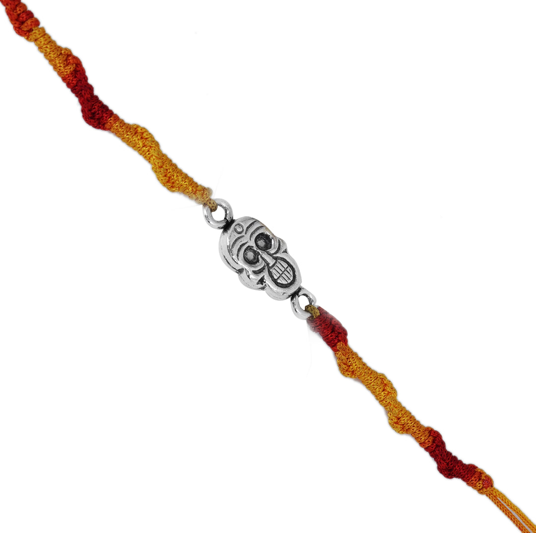 Skull Rakhi for Brother in 925 Sterling Silver for Raksha Bandhan