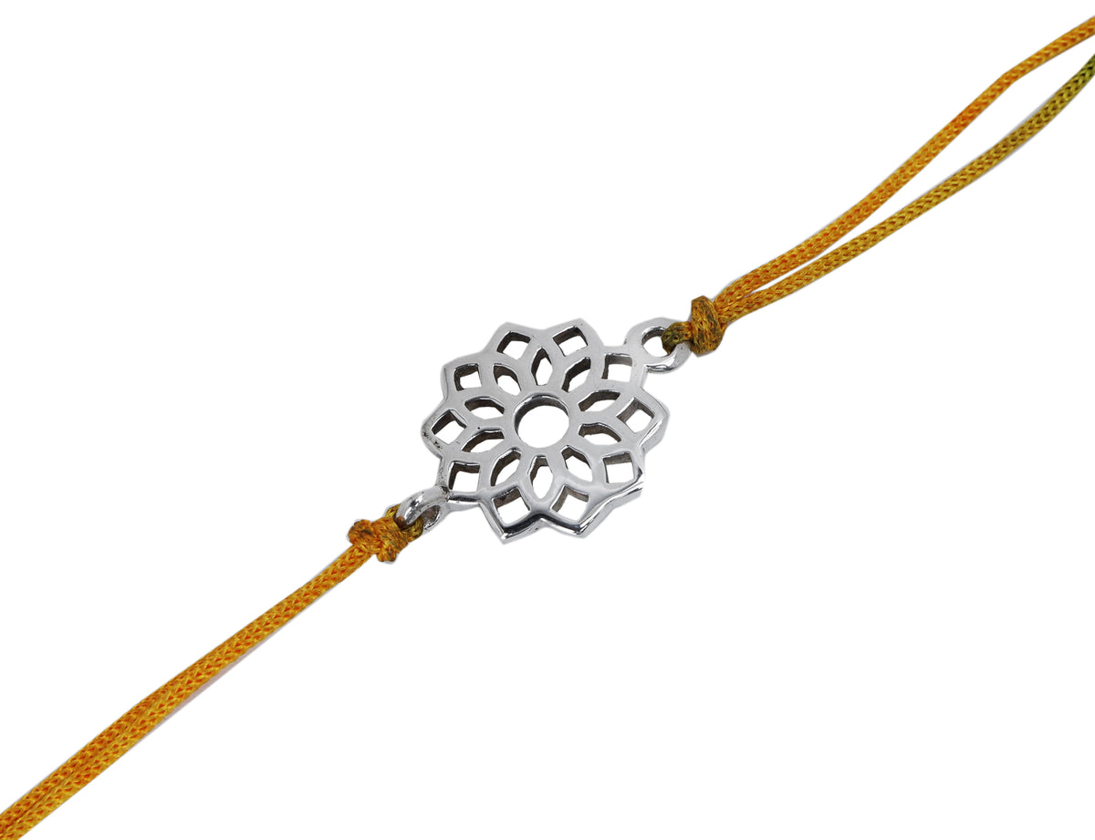 Sahasrara chakra 925 sterling silver rakhi bracelet for brother