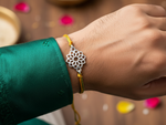 Load image into Gallery viewer, Sahasrara Chakra 925 Sterling Silver Rakhi Bracelet for Brother
