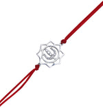 Load image into Gallery viewer, Shiva Trishul CZ Rakhi in 925 Sterling Silver for Brother

