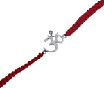 Load image into Gallery viewer, 925 Sterling Silver Om Rakhi for Brother with CZ Stone
