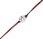 Load image into Gallery viewer, 925 Sterling Silver Pentagram Star Rakhi Bracelet for Brother
