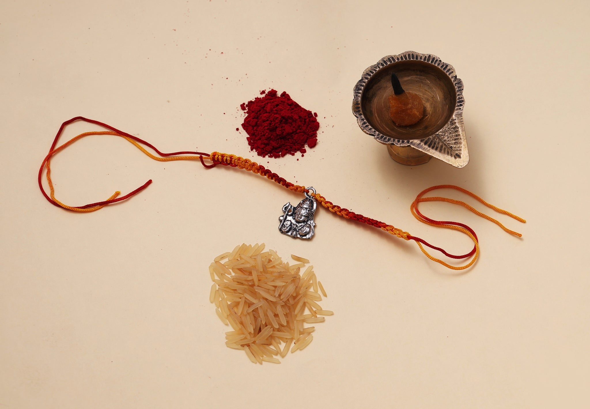 925 Sterling Silver Lord Shiva Rakhi Bracelet for Raksha Bandhan