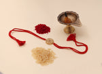 将图像加载到图库查看器中， Mandala CZ Rakhi in Gold Plated 925 Sterling Silver for Brother
