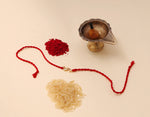 将图像加载到图库查看器中， Shiva Trishul Om 925 Silver CZ Rakhi for Brother, Gold-Plated
