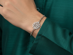 将图像加载到图库查看器中， Floral Filigree Silver Rakhi for Brother | 925 Sterling Silver
