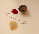 Load image into Gallery viewer, Eternity Circle CZ Rakhi for Brother in Rose Gold 925 Silver
