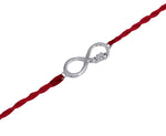Load image into Gallery viewer, Infinity BRO 925 Sterling Silver Rakhi with CZ for Brother
