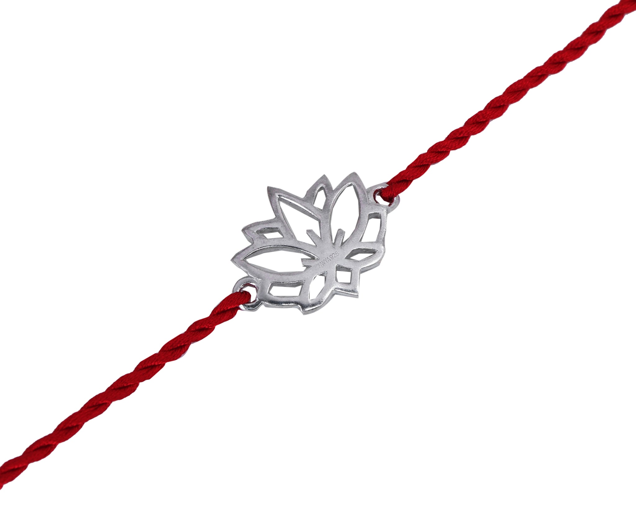 Lotus Rakhi in 925 Sterling Silver | Bracelet for Raksha Bandhan