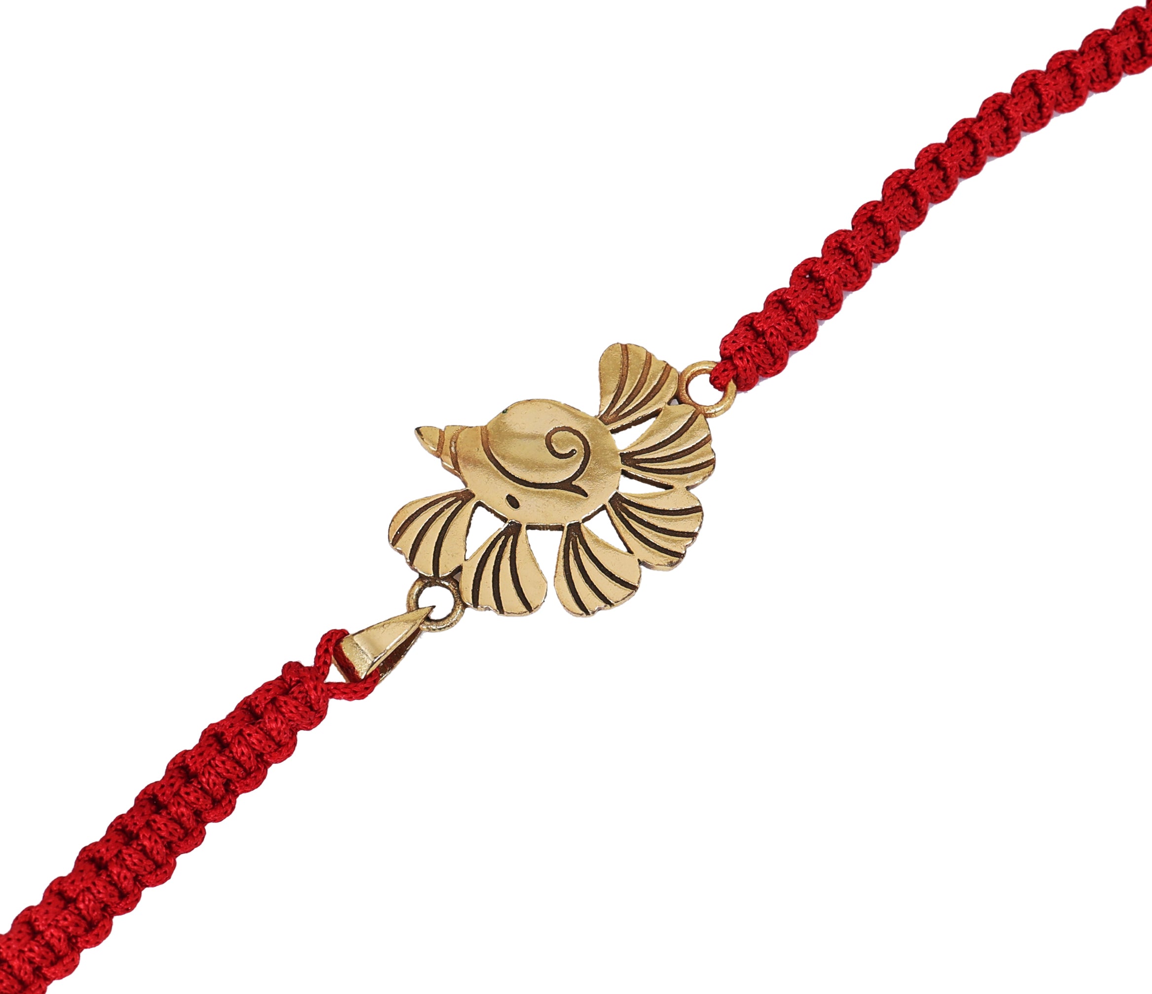 Ganesha 925 Sterling Silver Rakhi Bracelet for Raksha Bandhan Gift