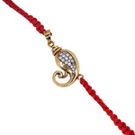 Load image into Gallery viewer, Gold Plated 925 Silver Ganesha CZ Rakhi for Brother Raksha Bandhan
