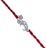 Load image into Gallery viewer, Shiva Trishul Damaru Rakhi in 925 Sterling Silver with CZ for Brother
