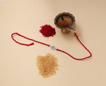 Load image into Gallery viewer, Evil Eye Rakhi 925 Sterling Silver CZ Bracelet for Brother
