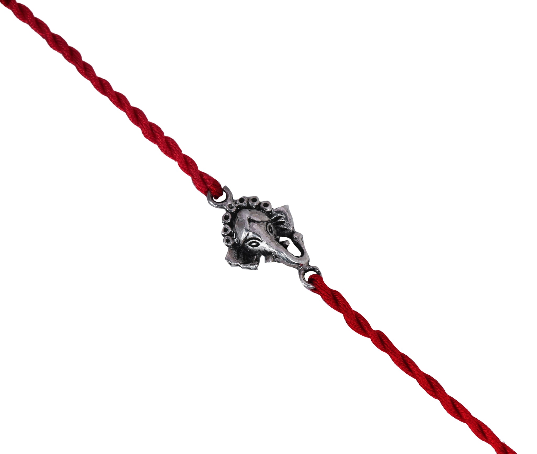 Ganesha Rakhi in 925 Sterling Silver for Raksha Bandhan Brother