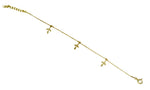 Load image into Gallery viewer, Leaf Charm Rakhi Bracelet in Gold Plated 925 Silver for Brother

