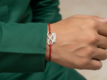 Load image into Gallery viewer, Infinity Bro Rakhi in 925 Sterling Silver for Raksha Bandhan
