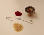 Load image into Gallery viewer, 925 Sterling Silver Swastik CZ Rakhi for Brother Raksha Bandhan
