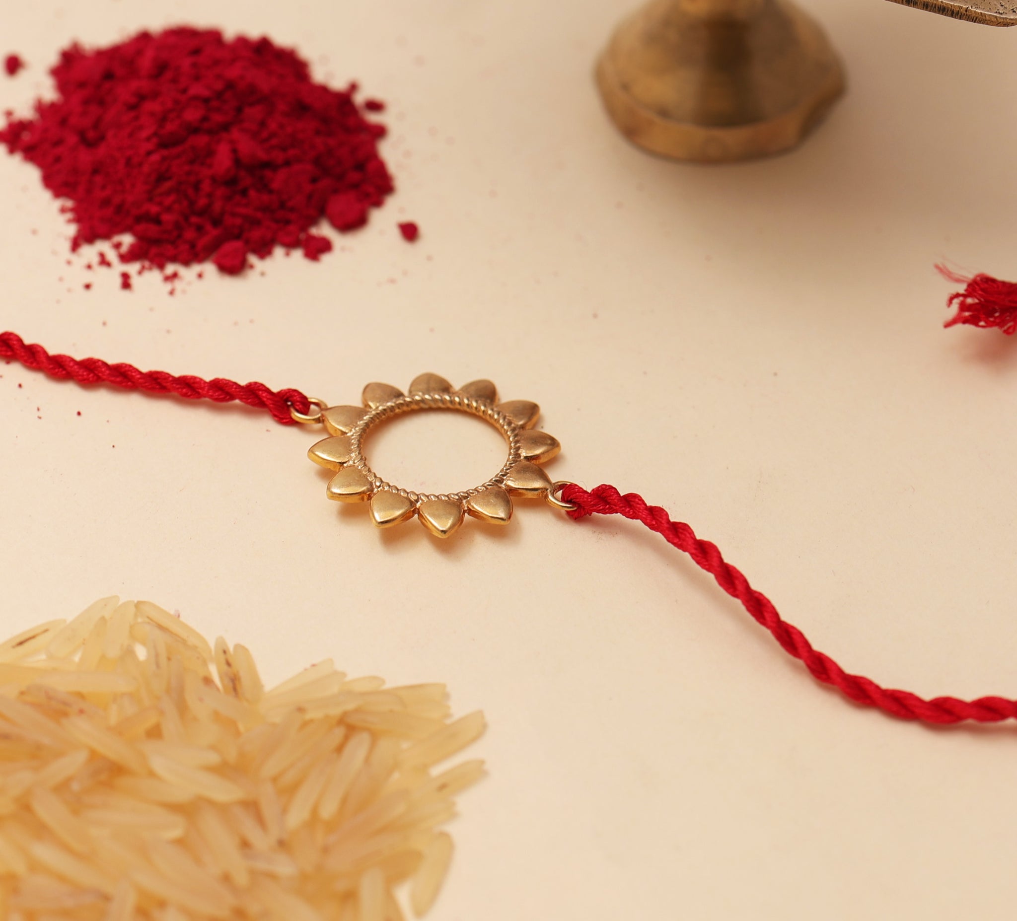 Surya Sun Gold-Plated 925 Silver Rakhi for Raksha Bandhan
