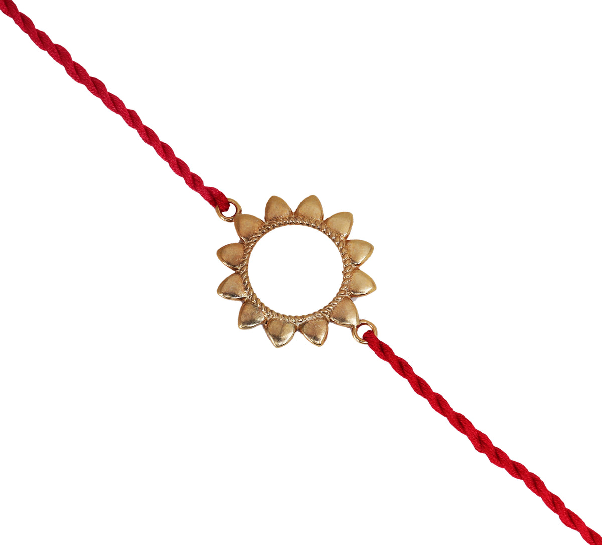 Surya sun gold plated 925 silver rakhi for raksha bandhan