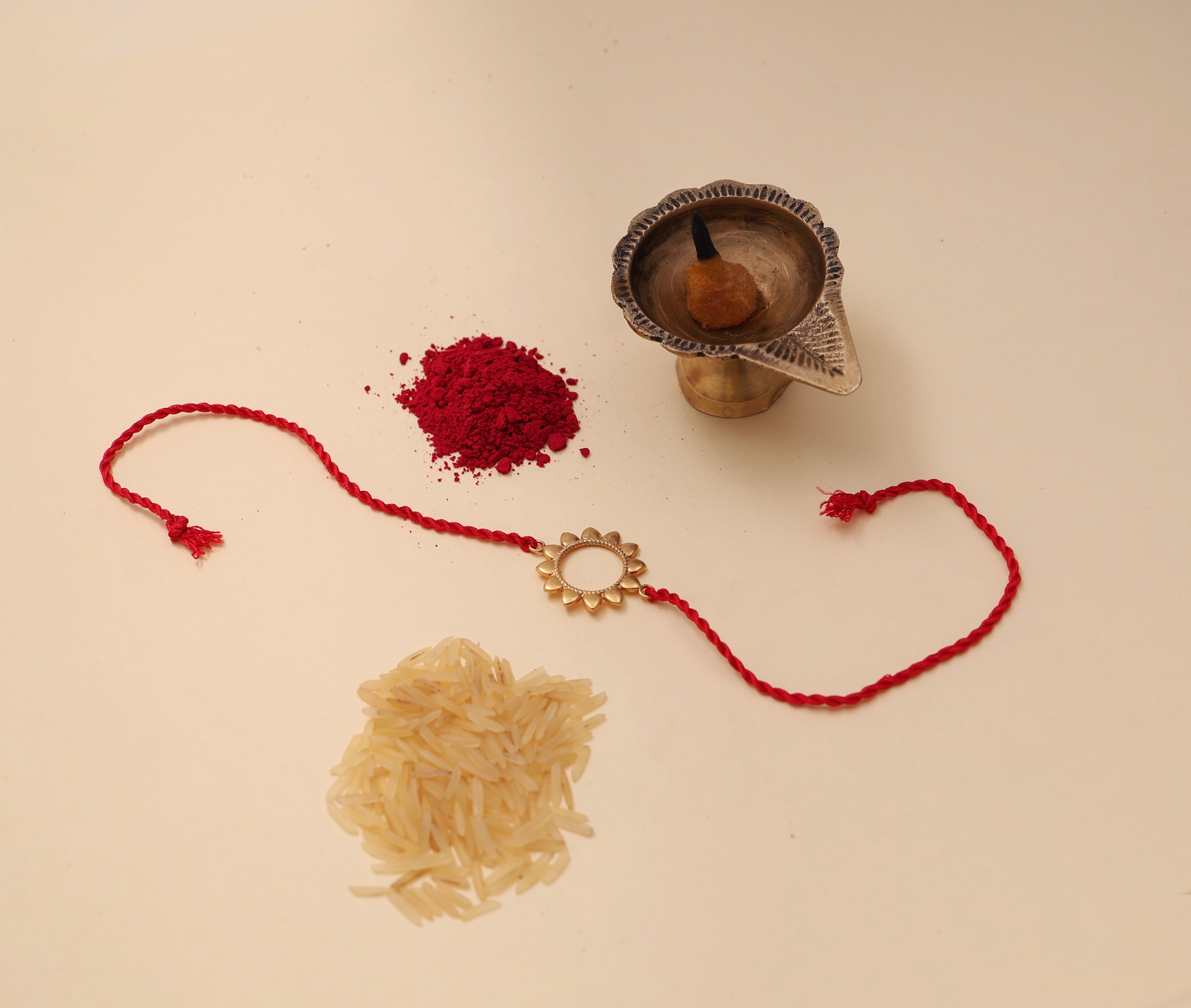 Surya Sun Gold-Plated 925 Silver Rakhi for Raksha Bandhan