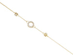 Load image into Gallery viewer, CZ Circle 925 Sterling Silver Rakhi for Brother | Gold Plated

