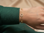 Load image into Gallery viewer, CZ Circle 925 Sterling Silver Rakhi for Brother | Gold Plated
