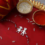 将图像加载到图库查看器中， Brother Sister 925 Silver Charm Rakhi for Raksha Bandhan
