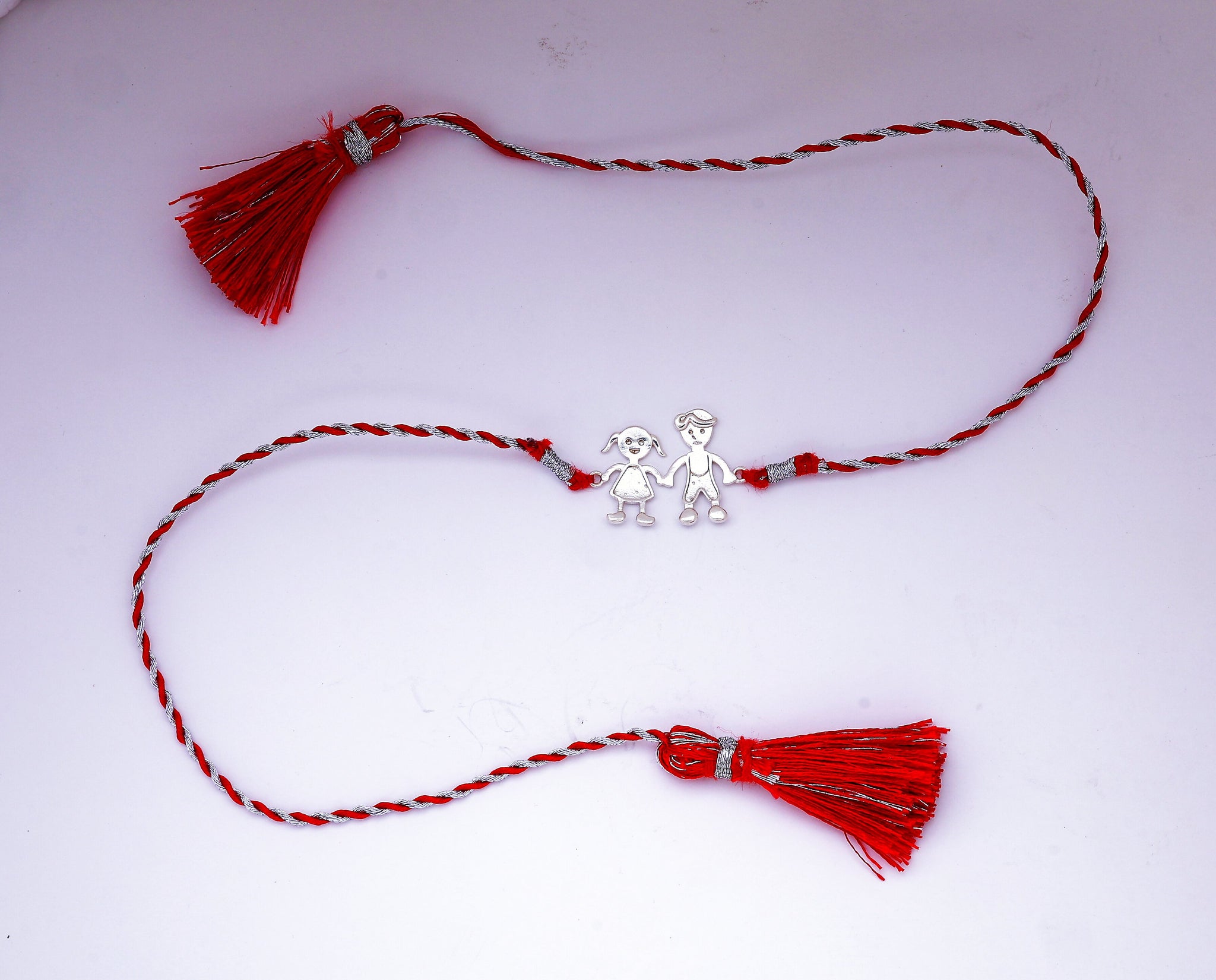 Brother Sister 925 Silver Charm Rakhi for Raksha Bandhan