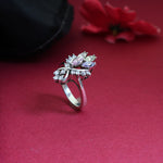 Load image into Gallery viewer, Silver Flower Ring with Gemstones | Women's Ring | Gift for Her
