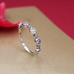 Load image into Gallery viewer, 925 Sterling Silver Ring with Round CZ Stones for Women | Gift
