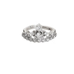 Load image into Gallery viewer, Silver Crown Ring with Cubic Zirconia | Women's Ring
