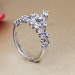 Load image into Gallery viewer, Silver Crown Ring with Cubic Zirconia | Women's Ring
